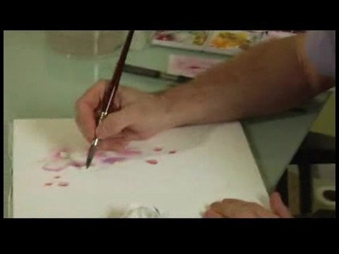 Watercolor Painting: An Orchid : Watercolor Painting an Orchid: Stem