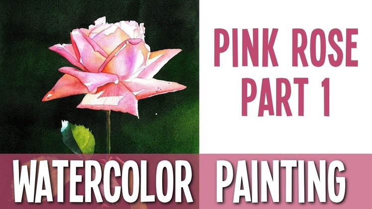 Watercolor Painting Tutorial - Pink Rose - PART 1