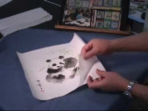 What is Rice Paper? Panda Chinese Watercolor Painting on Paper Napkins (2.2)