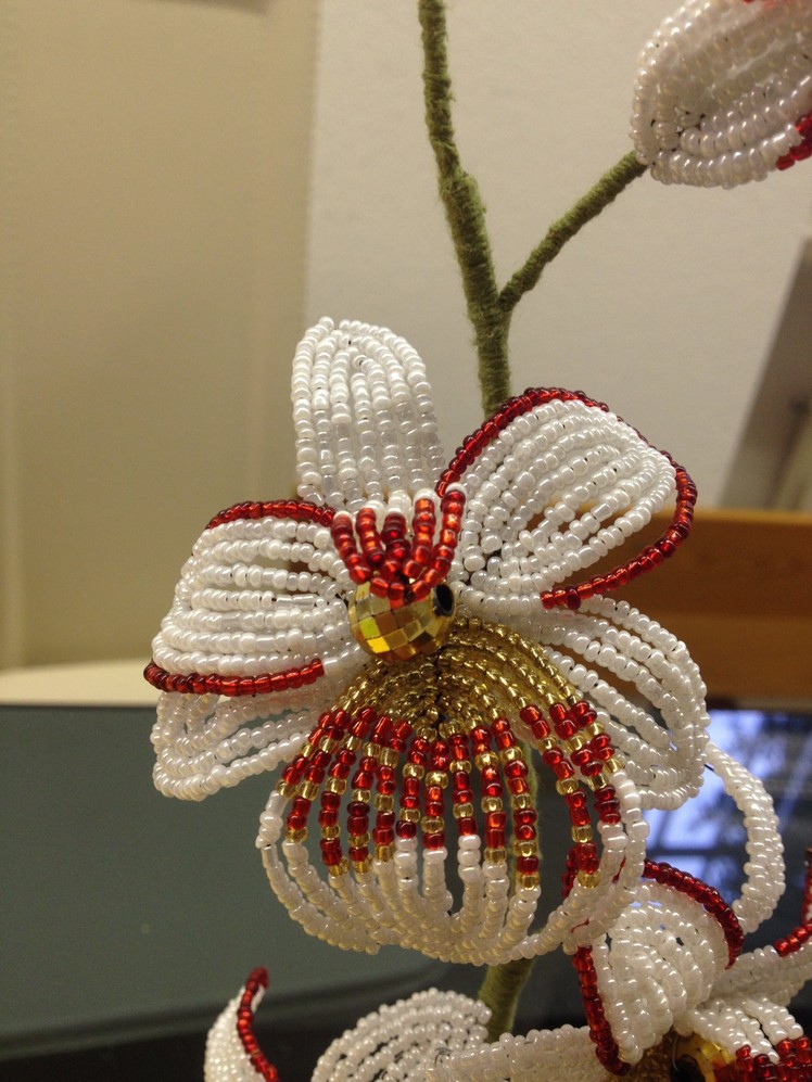 Blumen aus Perlen. Orchidee. Teil 3.5. Flowers out of beads. Anna's Perlen.
