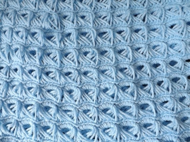Crochet Baby Blanket (Broom Stick Stich). 