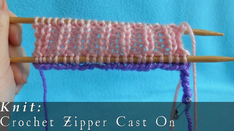 Crochet Provisional Zipper Cast On { Knit }