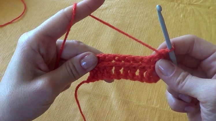 Crochet: punto alto relieve tomado por delante (Front post double crochet)