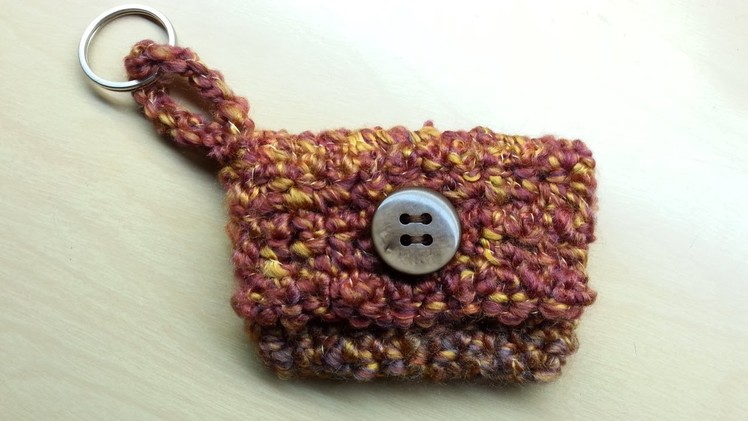 Easy #Crochet #keychain coin #purse wrist #wallet #TUTORIAL #45