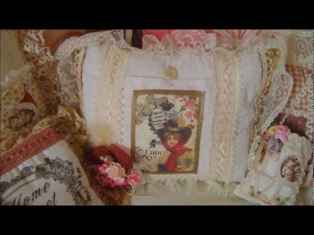 Handmade shabby chic victorian lavender cushions & crafts 2012 by jackie