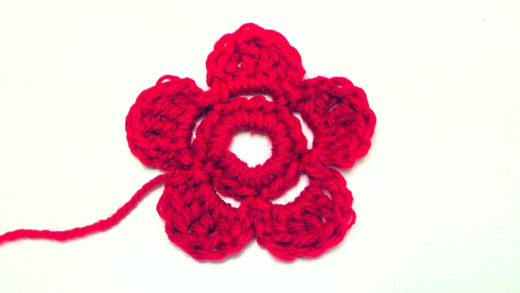 How to crochet a flower Schachenmayr Bravo Mezzo