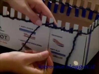 Knit with a box - Sciarpa infinity usando una scatola