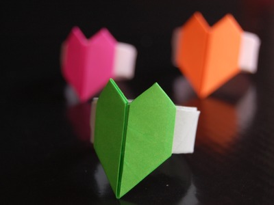 Paper Heart Ring Origami (Hiroshi Kumasaka)