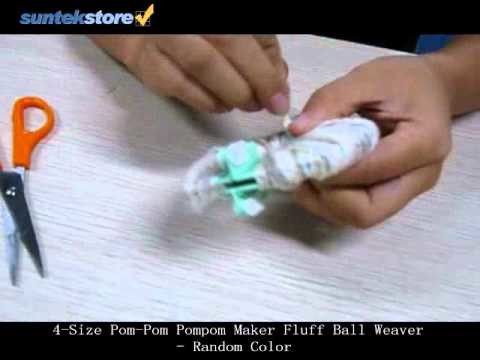 SuntekStore: 4-Size Pom-Pom Pompom Maker Fluff Ball Weaver - Random Color