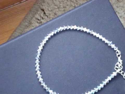 Swarovski crystal ankle bracelet clear crystalAB
