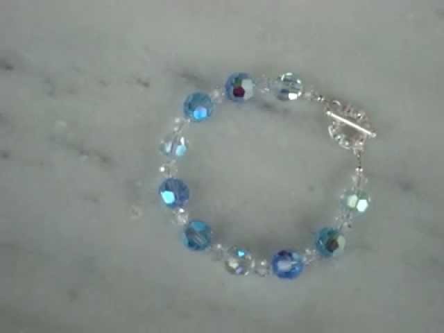 Swarovski crystal blue tone candy bracelet