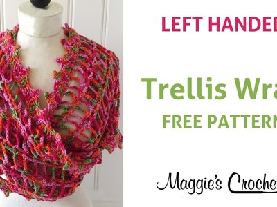Trellis Wrap Free Crochet Pattern - Left Handed