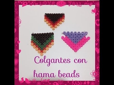Tutorial español hama beads colgante.hanging