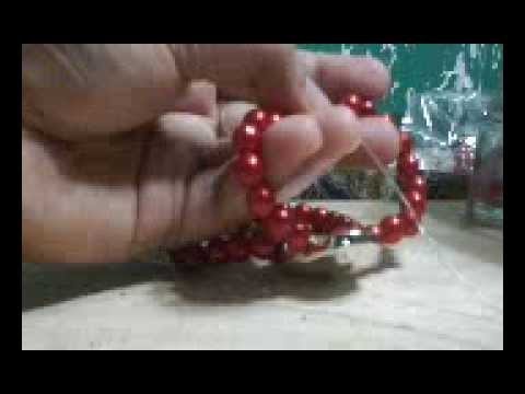 DIY double strand strectchy pearl bracelet