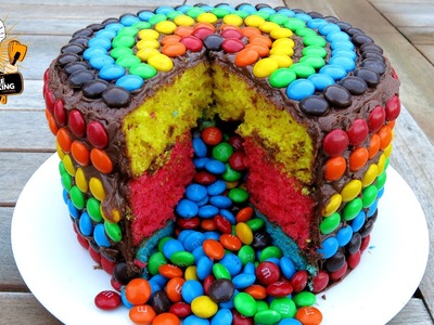 M&M RAINBOW PIÑATA CAKE