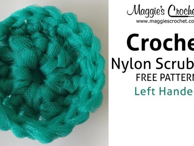 Nylon Scrubby Free Crochet Pattern - Left Handed