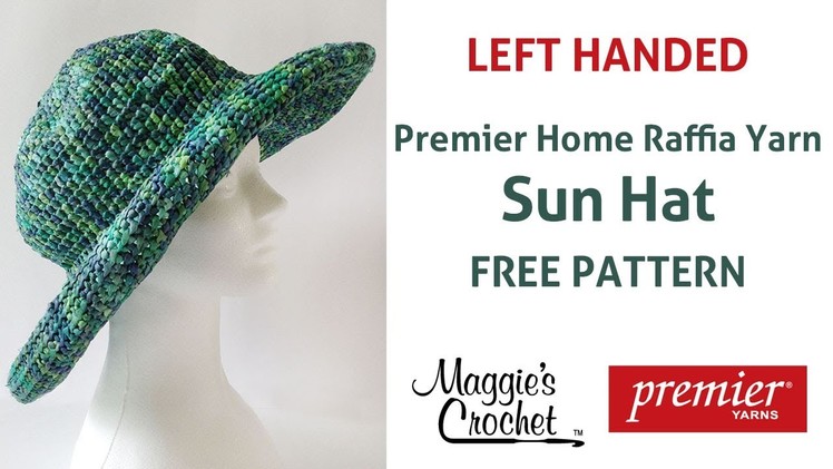 Raffia Sun Hat Free Crochet Pattern - Left Handed