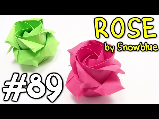 Cool Origami ROSE easy origami - Yakomoga Origami tutorial