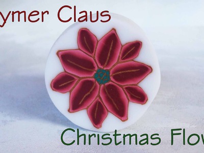 Millefiori cane: Stella di Natale (Christmas flower polymer clay tutorial )