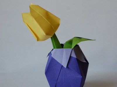 Origami vase (wazon origami)