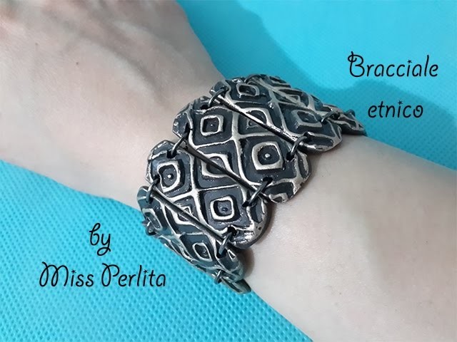 Pasta polimerica. Polymer clay tutorial: bracciale etnico. ethnic bracelet