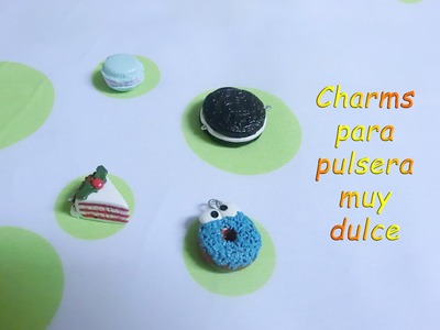 Varios charms para pulsera. Polymer clay bracelet charms