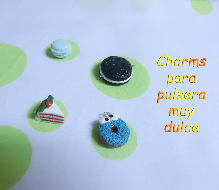 Varios charms para pulsera. Polymer clay bracelet charms