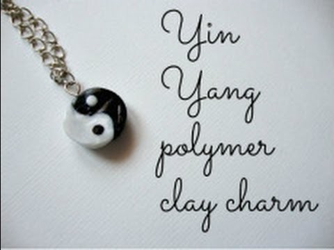 Yin Yang Polymer Clay Charm