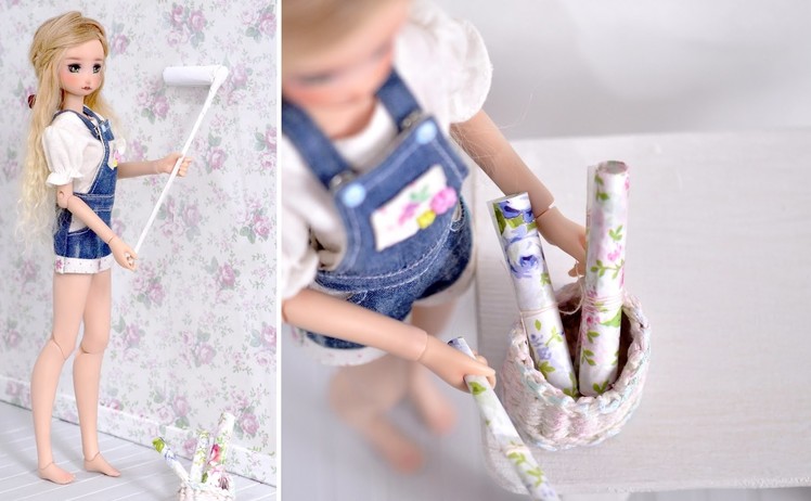 DIY ~ beautiful floral wallpaper for dolls & doll photography