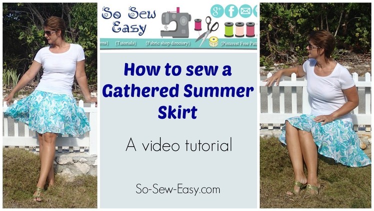 Easy Gathered Summer Skirt - free pattern