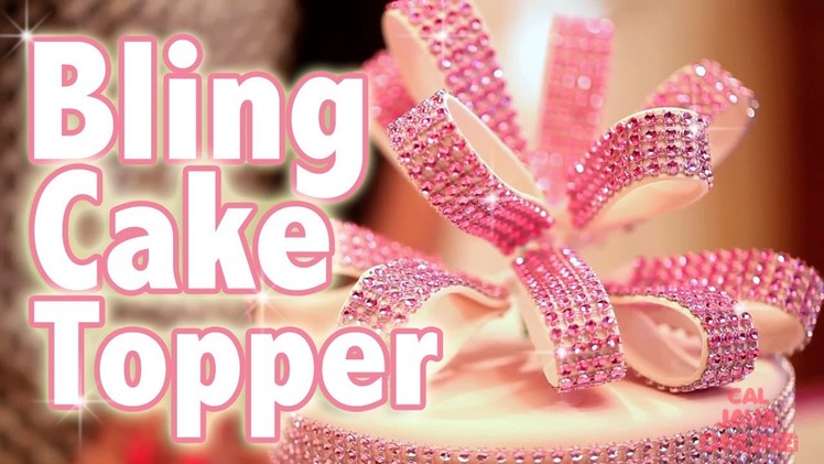 Fondant Ribbon Loops that BLING as a cake topper