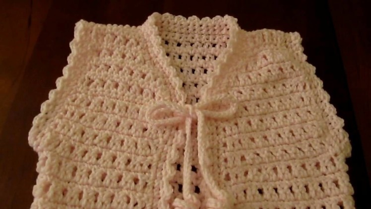 Girl's Pink crochet Vest