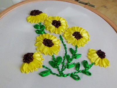 Hand Embroidery: Sunflower embroidery