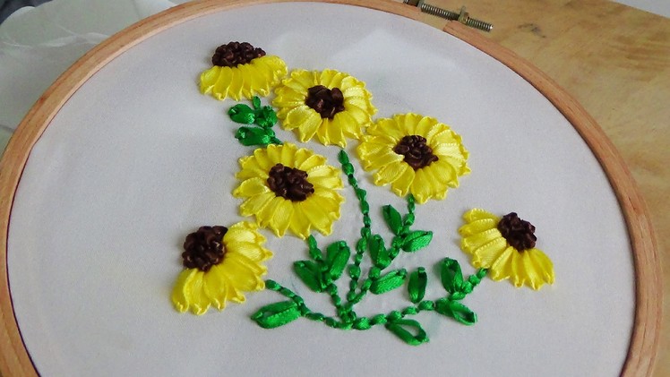 Hand Embroidery: Sunflower embroidery