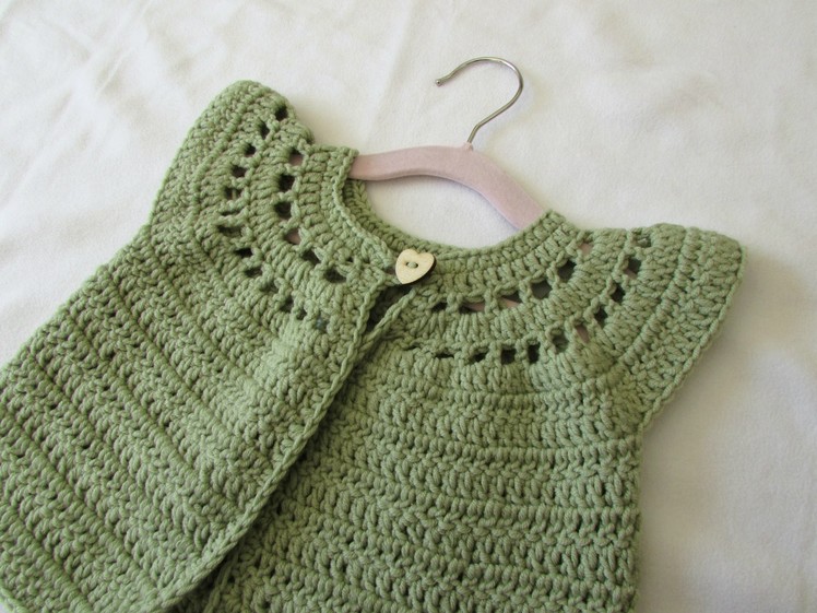 How to crochet a little girl's cute cardigan. sweater