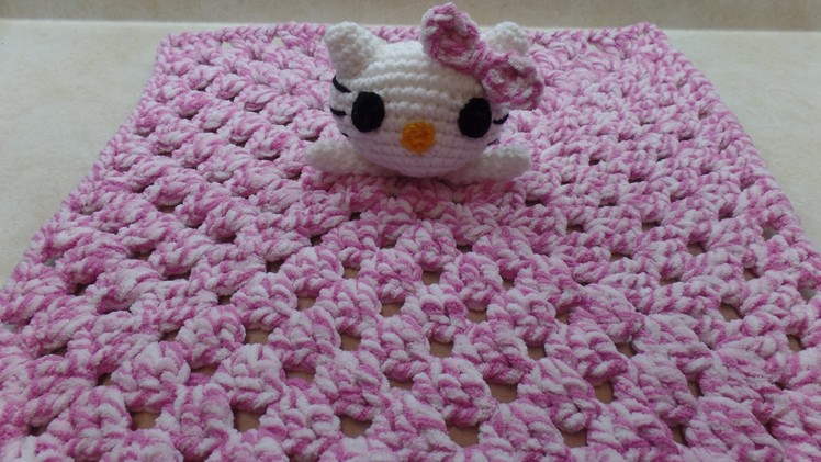 How To #Crochet Hello Kitty Lovey Blanket #TUTORIAL #314