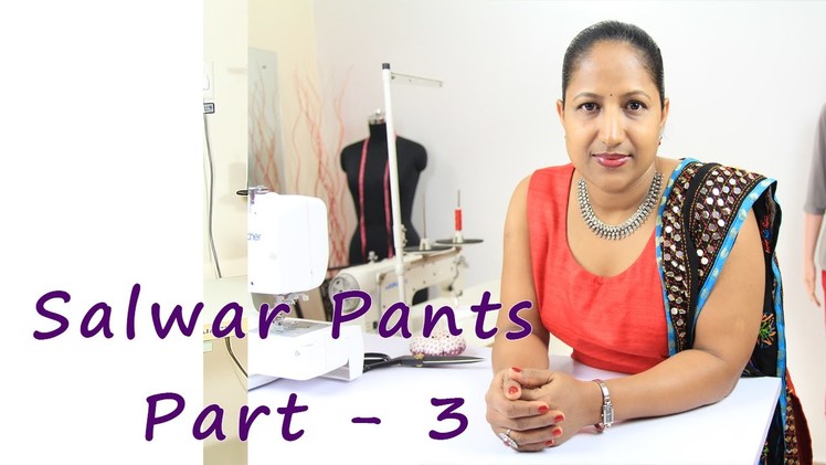 How to make salwar pants - sewing waistband - part 3