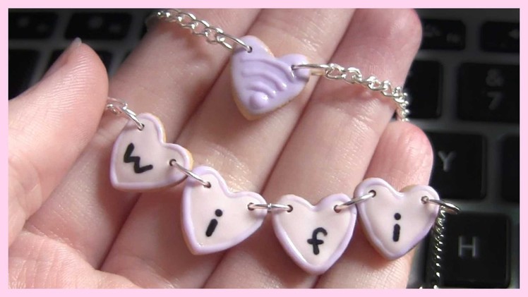 Kawaii Wifi Cookie Necklaces ● Tumblr Inspired 2 in 1 Polymer Clay Tutorial
