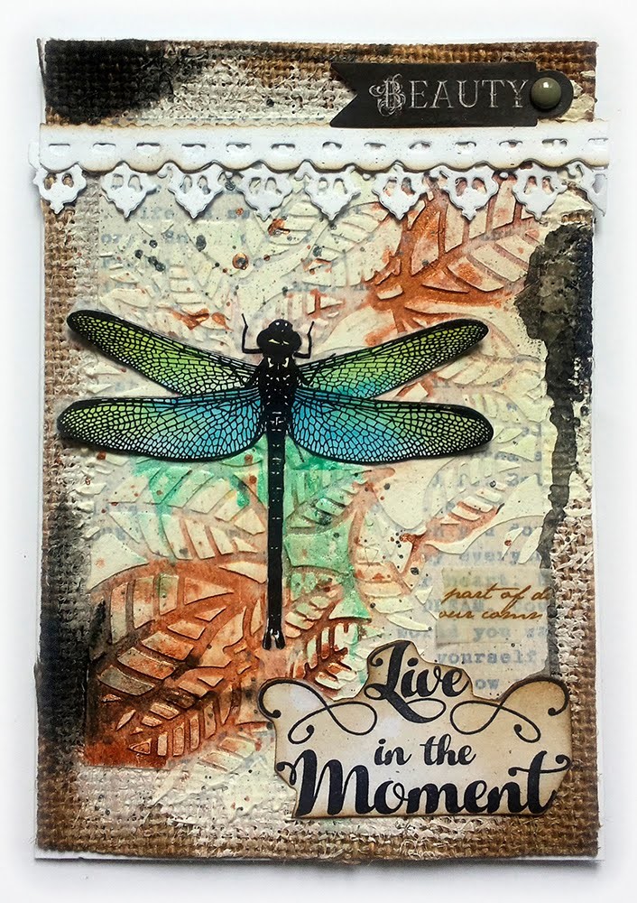 Mixed Media card tutorial with Visible Image Stamps