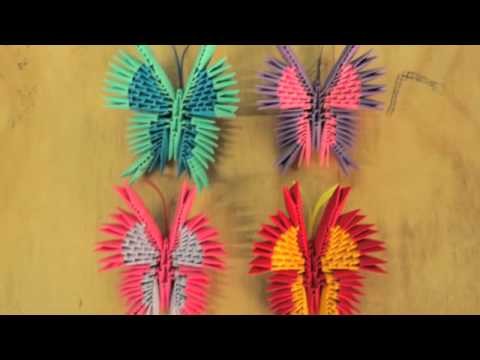Origami 3d butterfly & swan, mariposa y cisne
