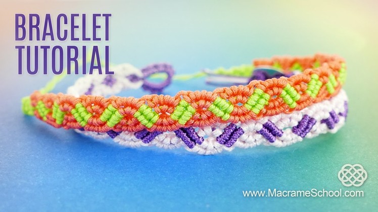 Small Wave Bracelet Tutorial by Macrame School