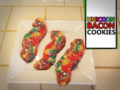Unicorn Bacon Cookies - Quake N Bake