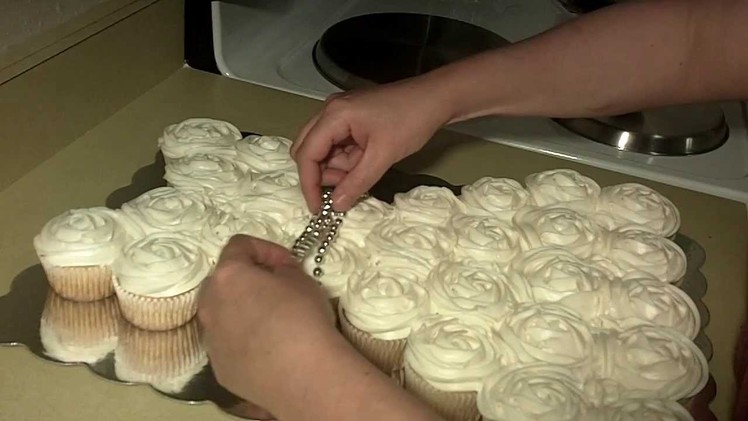 Wedding Dress Cupcake Cake Part 2
