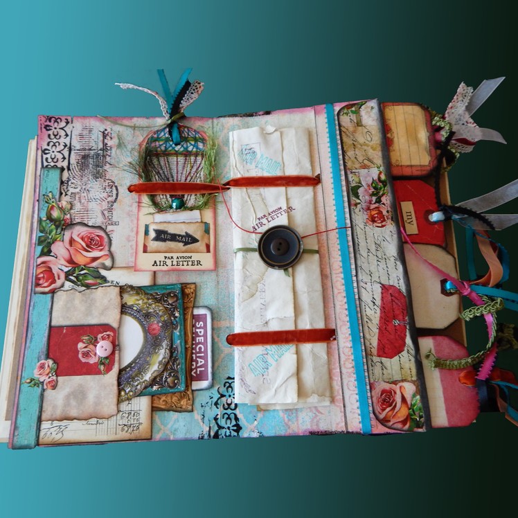 Altered Mixed Media Inter-Department Envelope Tutorial - Journal Page