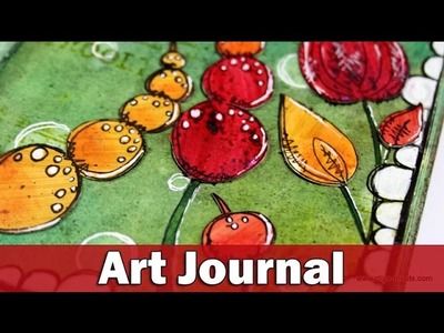Art journal  Flower Garden  | PaperArtsy