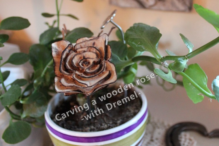 Carving wooden rose with Dremel