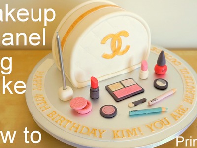Chanel Bag Makeup Cake for Mother's Day How to by Pink Cake Princess
