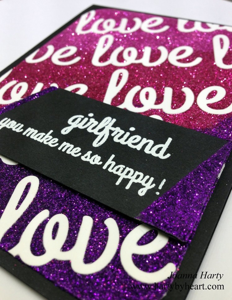 Create your own background with diecuts and glitter - CAS-ual Fridays Stamps
