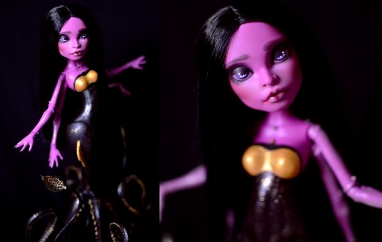 Customizing Kala Mer'ri Monster High doll - body paint & new faceup