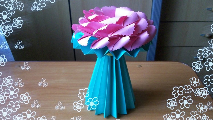 DIY Amazing Handmade Crafts. How to Make an Origami Vase for Paper Flowers